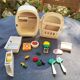 Miniature vintage fridge desk organizer