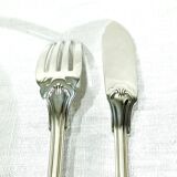 Christofle – 12-piece solid silver fish cutlery set, Vendôme model