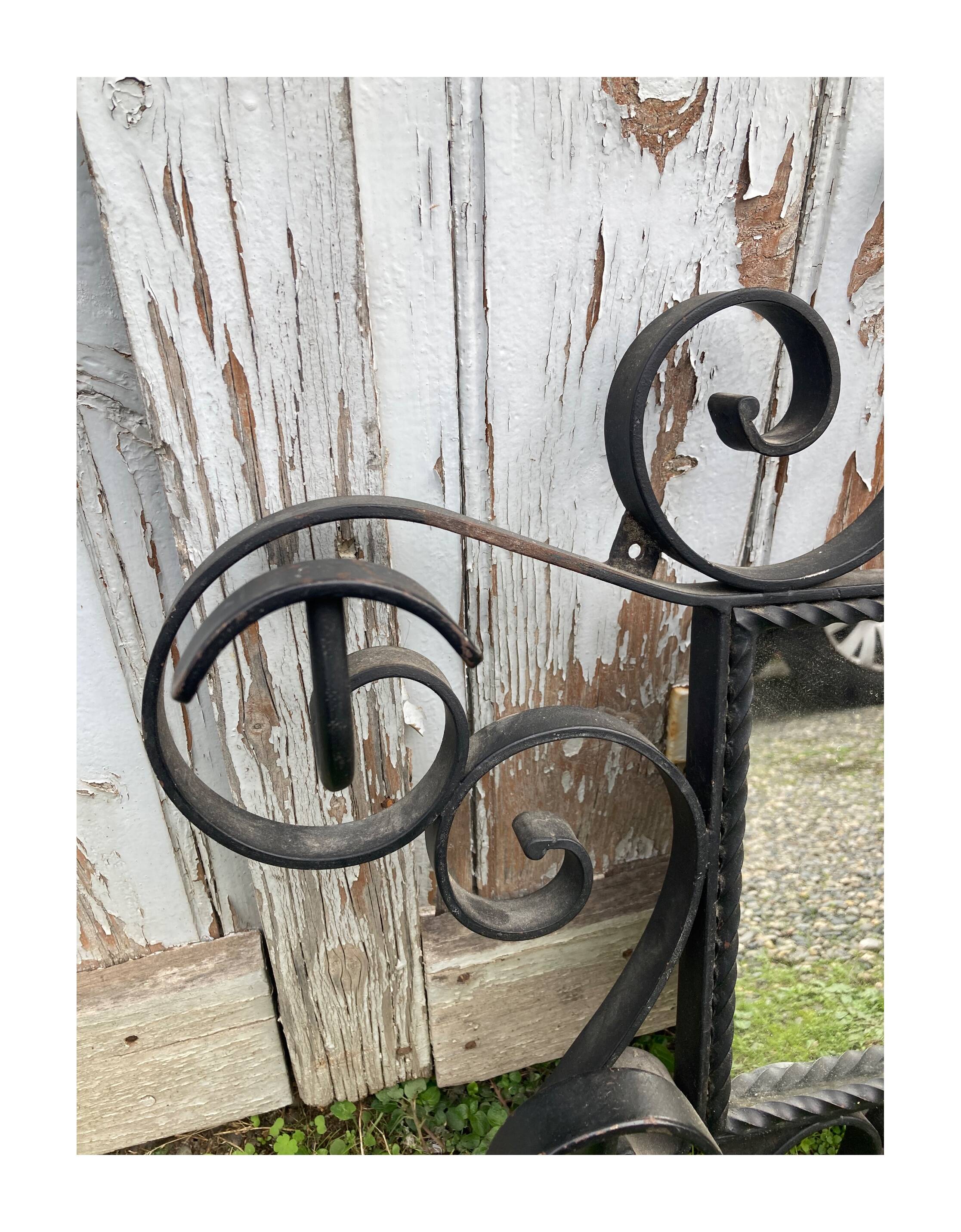 Wrought iron mirror