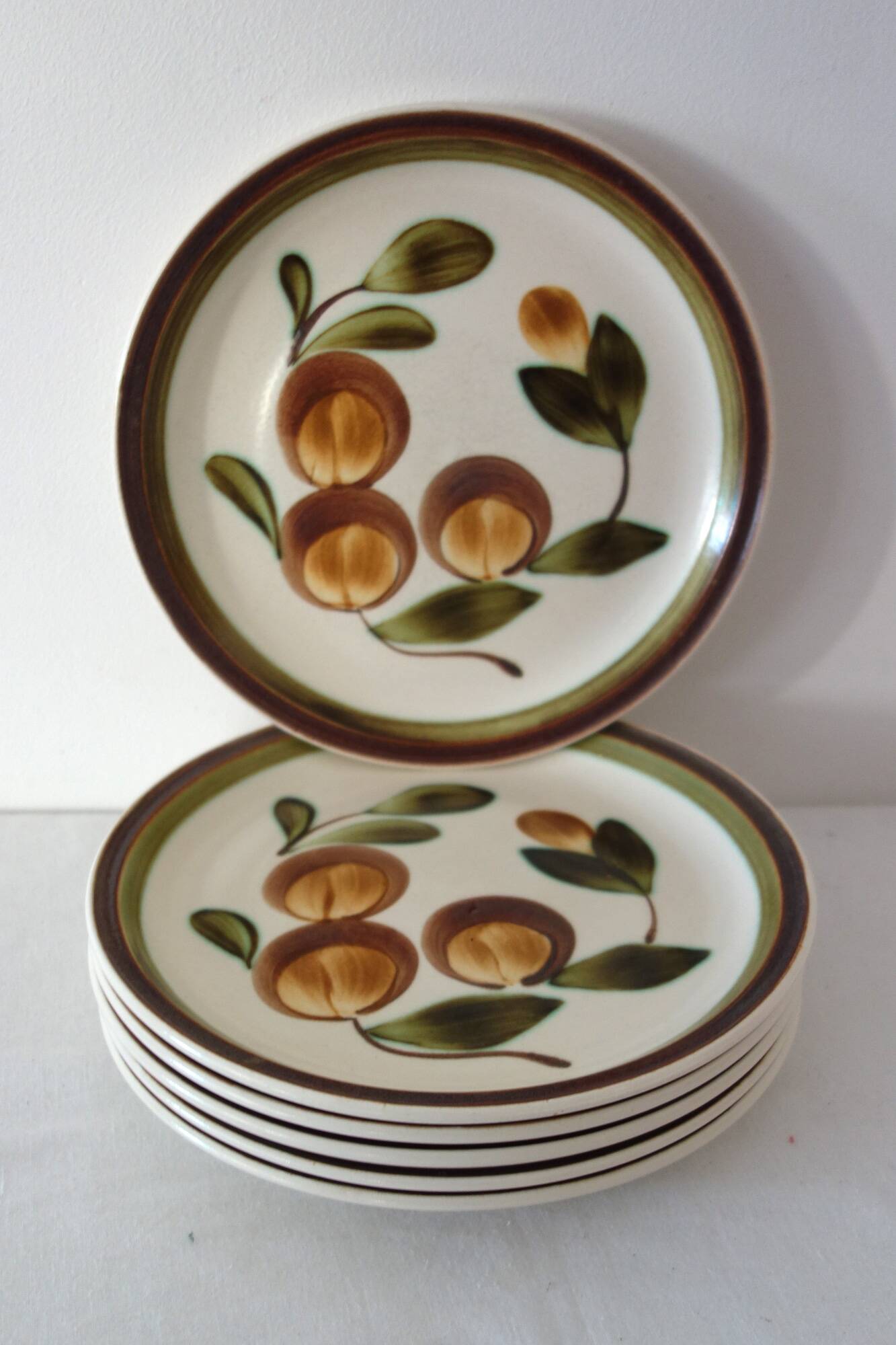 6 Gien Mombasa pattern dinner plates from the 1970s