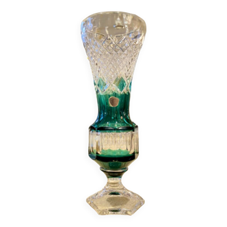 Vase Val Saint-Lambert cut crystal 1960