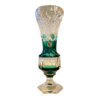 Vase Val Saint-Lambert cristal taillé 1960