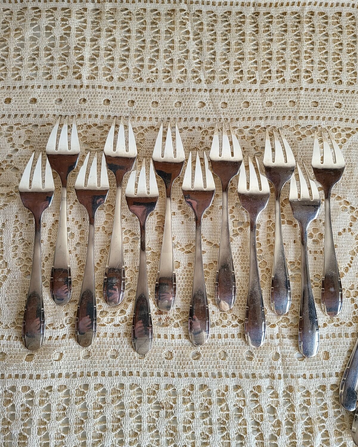 12 silver-plated fish cutlery sets by Argental