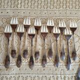 12 silver-plated fish cutlery sets by Argental