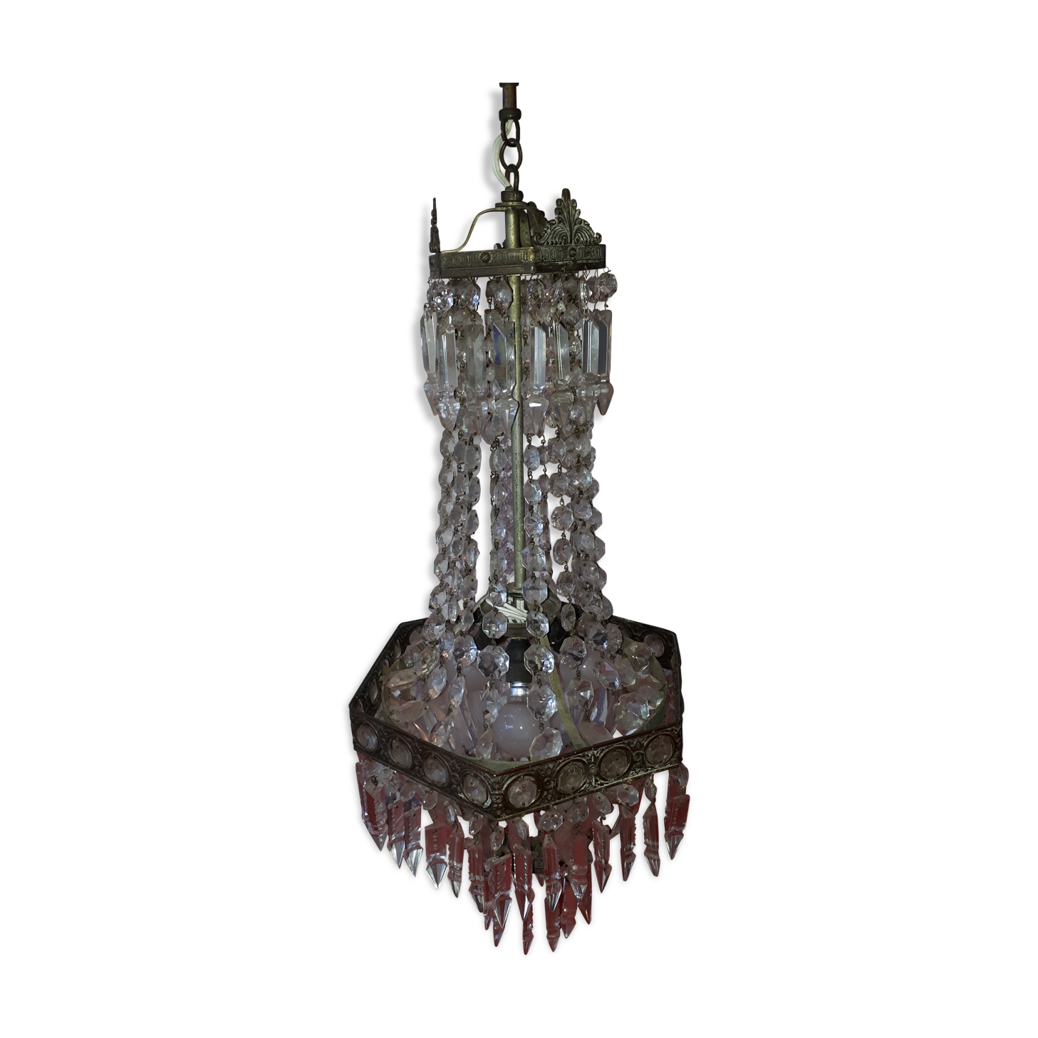 Hexagonal hot air balloon luster