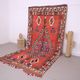 Red Vintage Moroccan rug 186 x 362 cm - Berber Wool Rug - Handmade Rug Boho