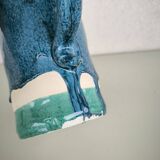 Blue ceramic jug