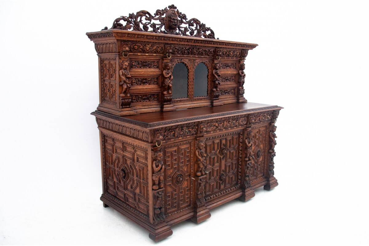 Carved buffet-chest of drawers, France, circa 1860