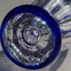 St. Louis BristoL pattern cut crystal liqueur set with blue overlay