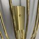 No.1 large 54cm stilnovo style brass theatre wall light sconce, italy, 1950