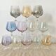 12 verres à pied colorés