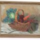 Original Swedish Oil on Canvas “Vegetable Basket” – G Wald Vintage