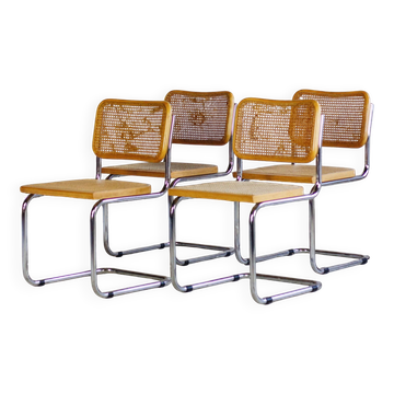 Set of 4 Cesca B32 chairs by Marcel Breuer