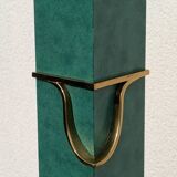 Vintage Jean Roche lamp base, 1980, brass & green