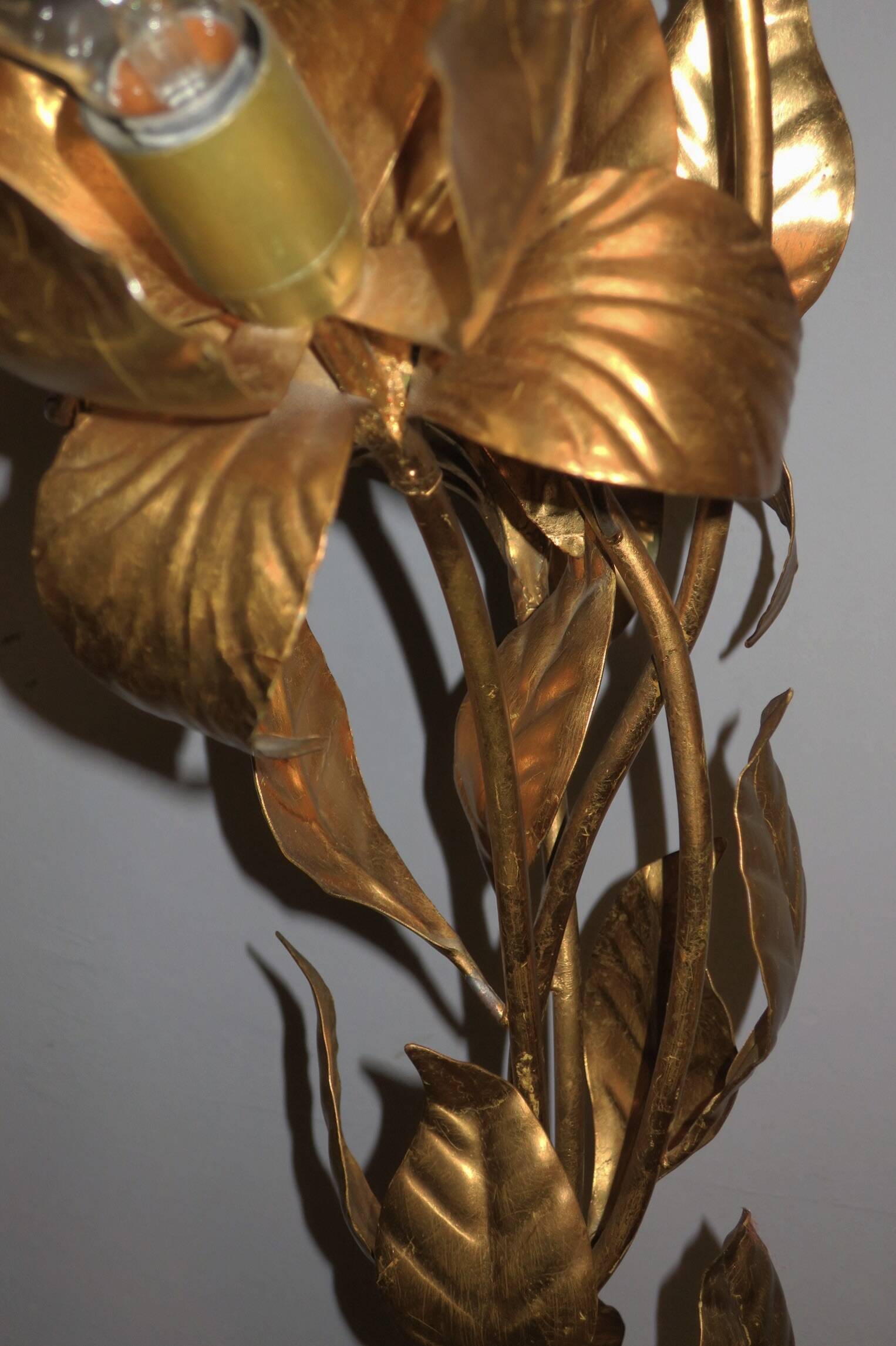 Gold-plated tree floor lamp by Hans Kögl, 1970s