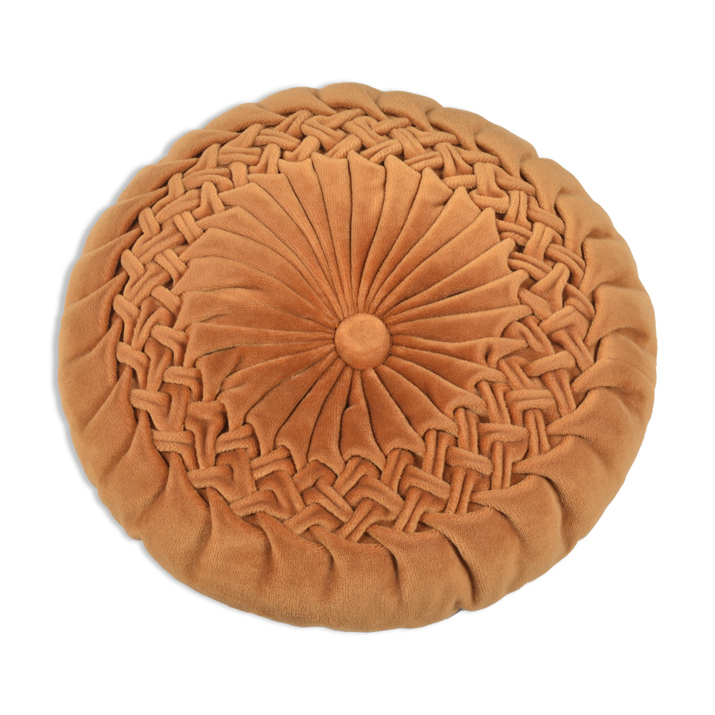 Pleated velvet cushion