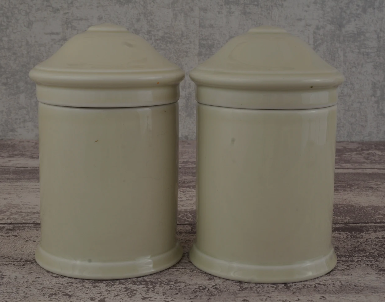 Pair of limoges porcelain storage boxes