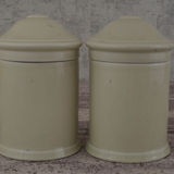 Pair of limoges porcelain storage boxes