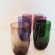 Service 6 vintage coloured glasses