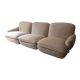3-seater modular sofa in French terry-style wool fabric, airborne 1970