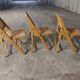 Set de 3 chaises  cannées  pliantes vintages 70