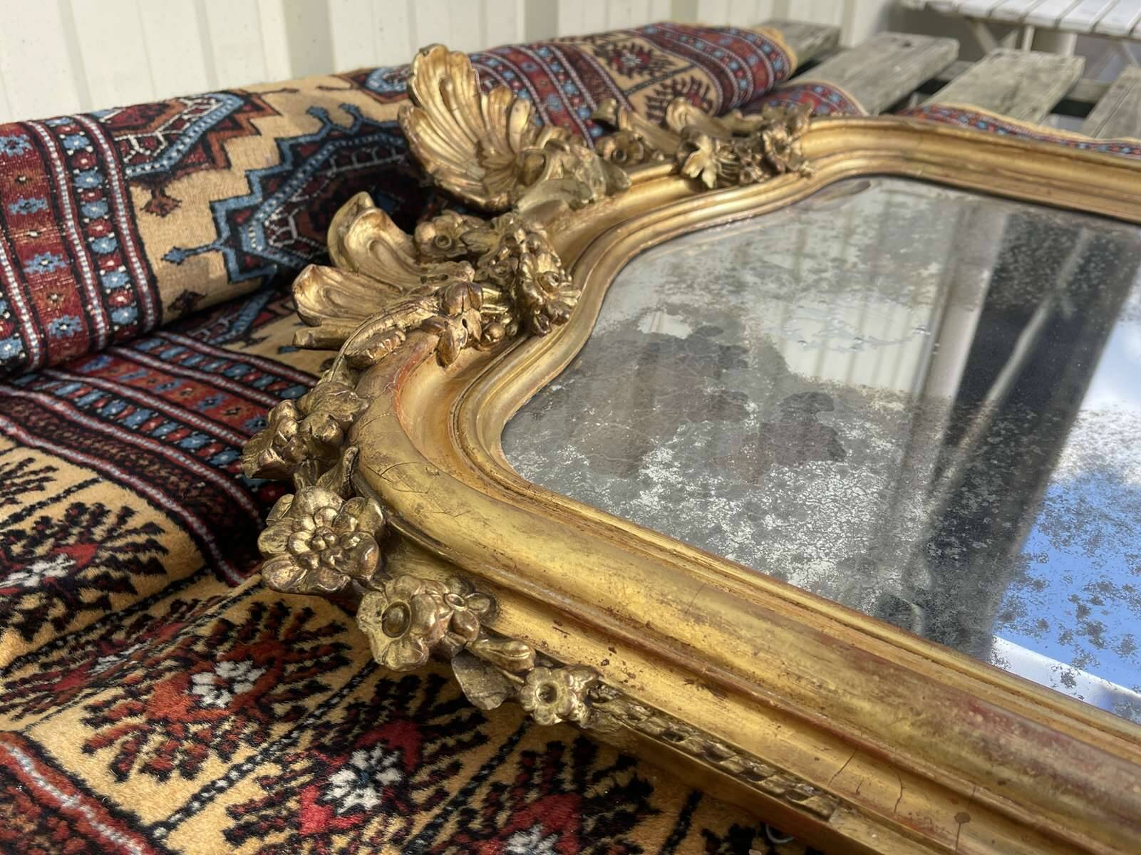 Louis XV mirror, early 19th century, restored.