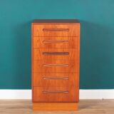 Retro Teak 1960s Tall G Plan Fresco Chest Of Drawers By Victor Wilkins
