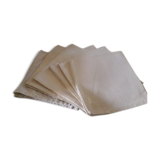 6 Serviettes de table en tissu reflets or, carrées 25 x 25 cm
