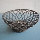 silver-plated metal basket vintage