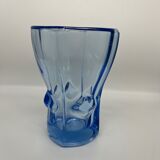 Blue glass vase 1950