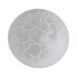 Plafonnier en verre moderniste veb narva allemagne années 1970.