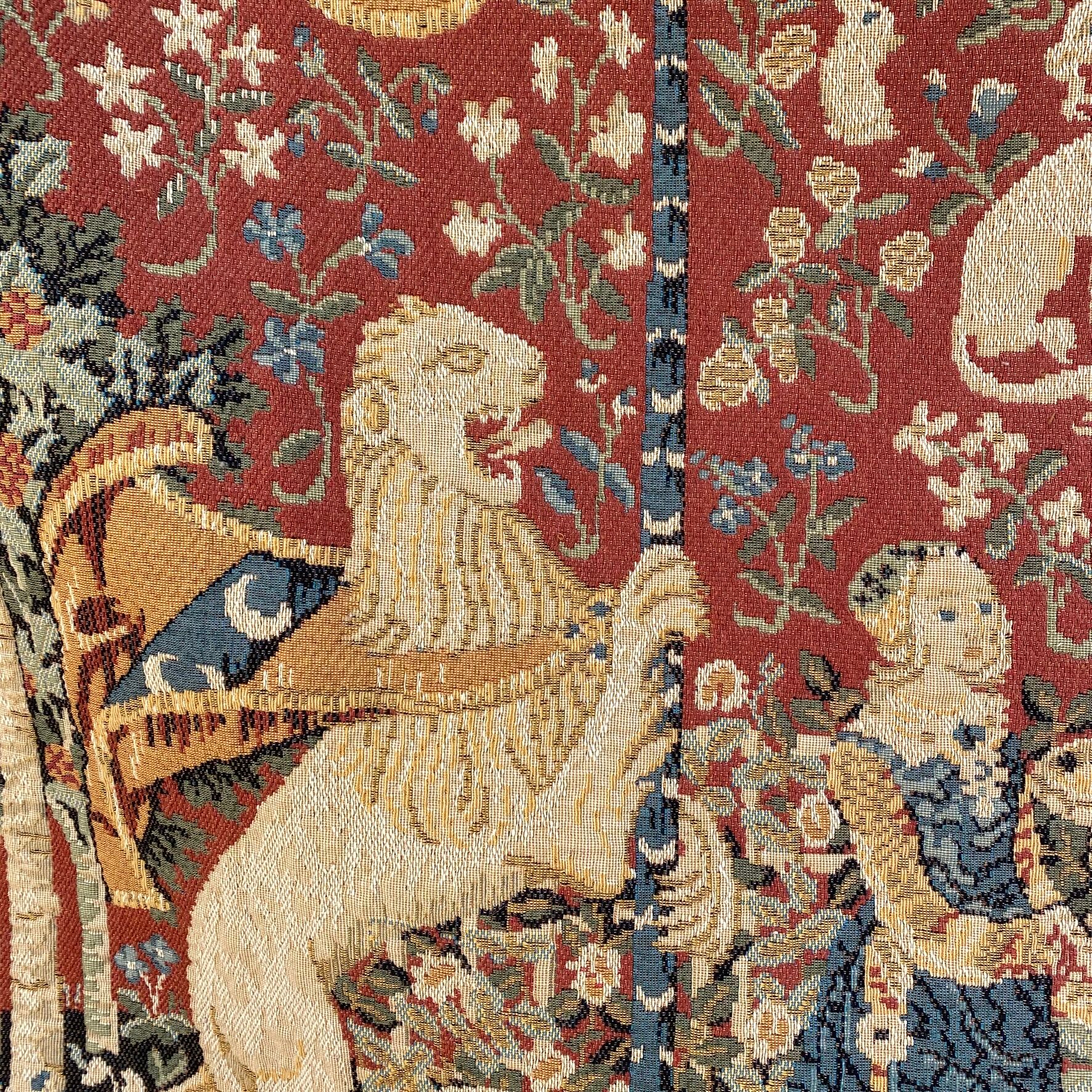Grande tapisserie jacquard "La Dame à la Licorne" 130X180 cm