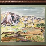 Watercolor of a landscape