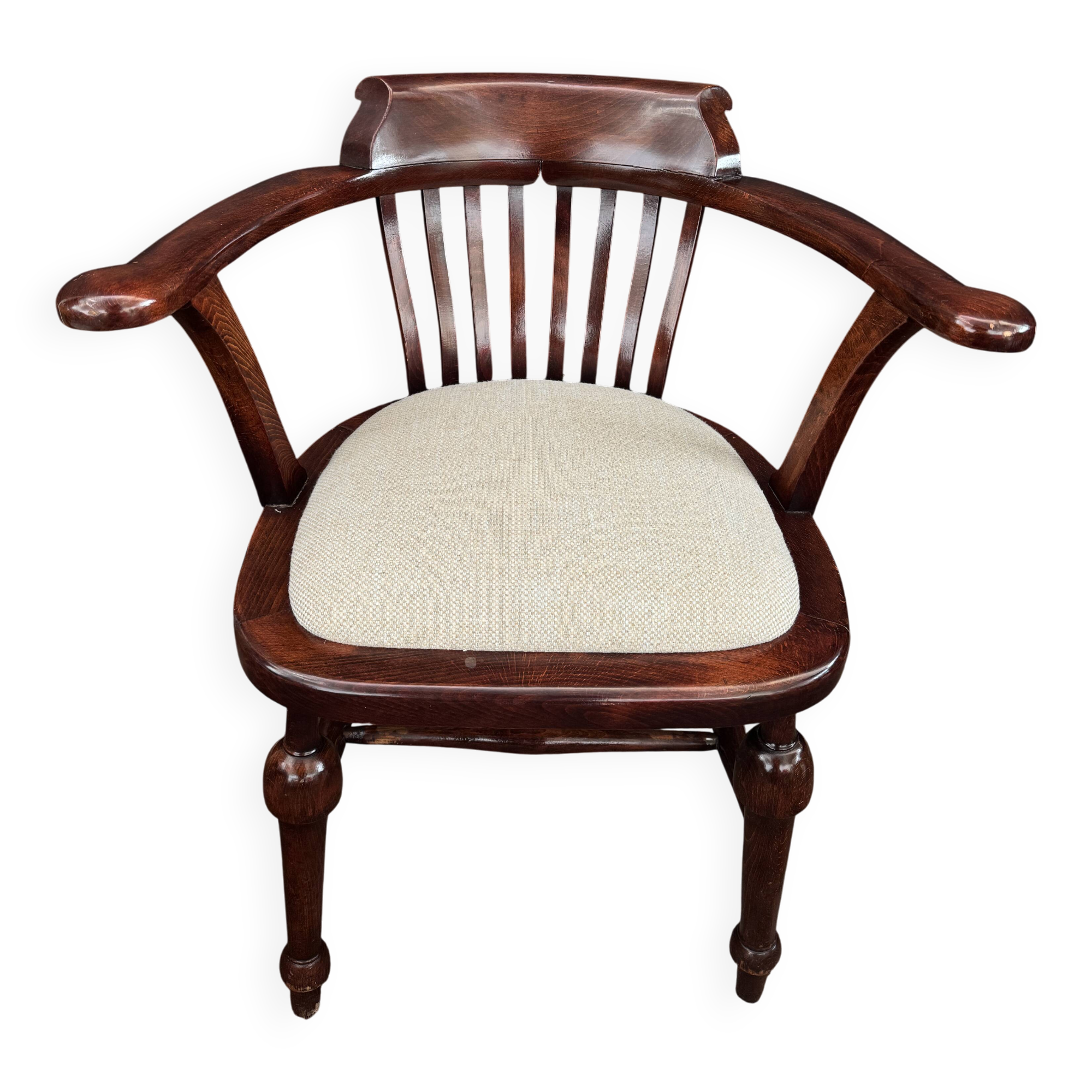 Wycombe English office chair - Dark wood