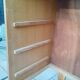 Old vintage chest of drawers with compass feet