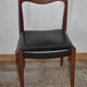 Lot of 6 scandinavian chairs in teak and skai 60
