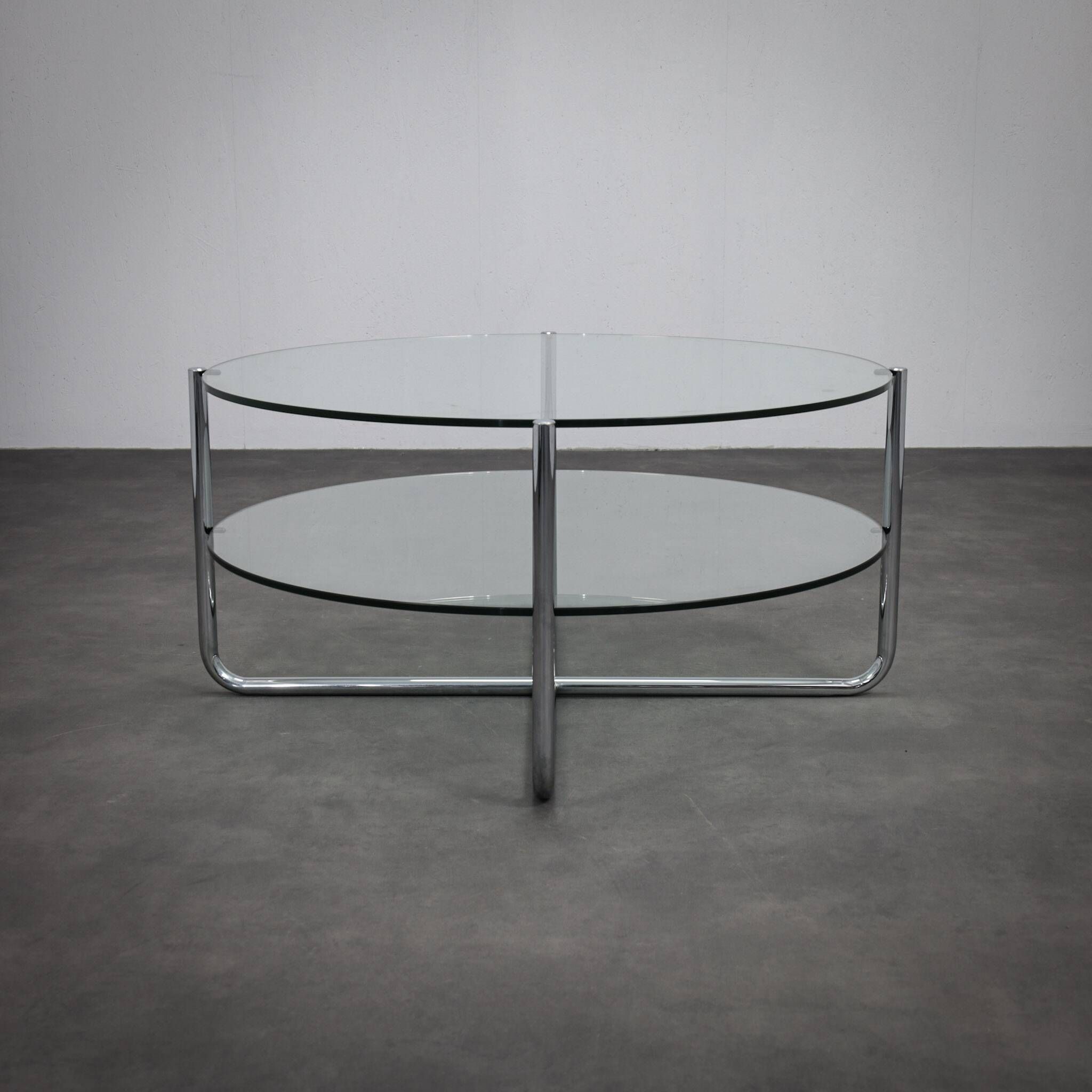 Table basse Bauhaus modèle 427 par Dutch Originals, années 1990.