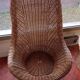 Rattan garden furniture set consisting of 3 armchairs and matching table