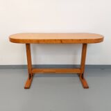 Oval table / vintage pine console from the 60s 70s