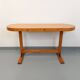 Oval table / vintage pine console from the 60s 70s