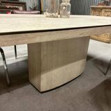 Jean Charles style travertine dining table