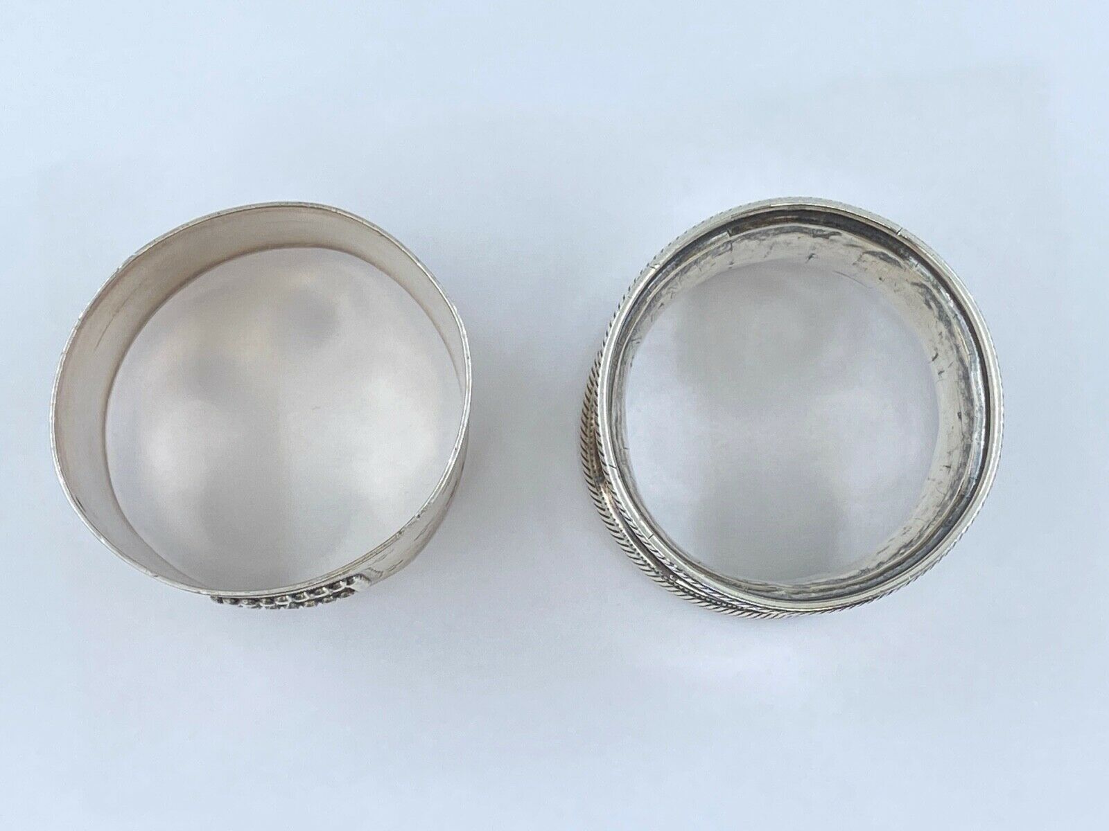 Two rounds of fine nineteenth silver towels louis xvi minerve style