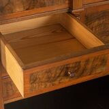 Antique secretary desk from the 1880s, walnut, restored