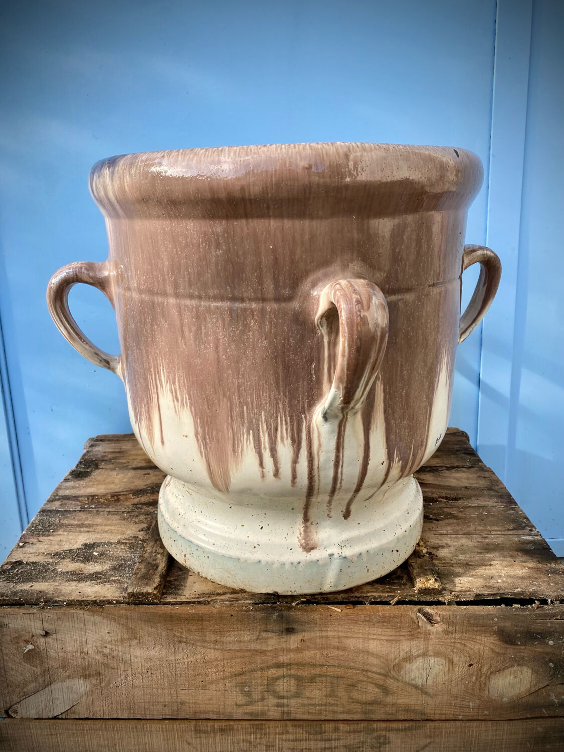 Varnished terracotta jar