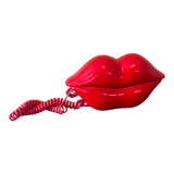 Téléphone vintage rouge bouche red lips