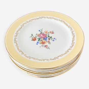 Vintage flower dinner plates