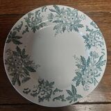 Ironstone plate from Saint Amand with anemone decoration.