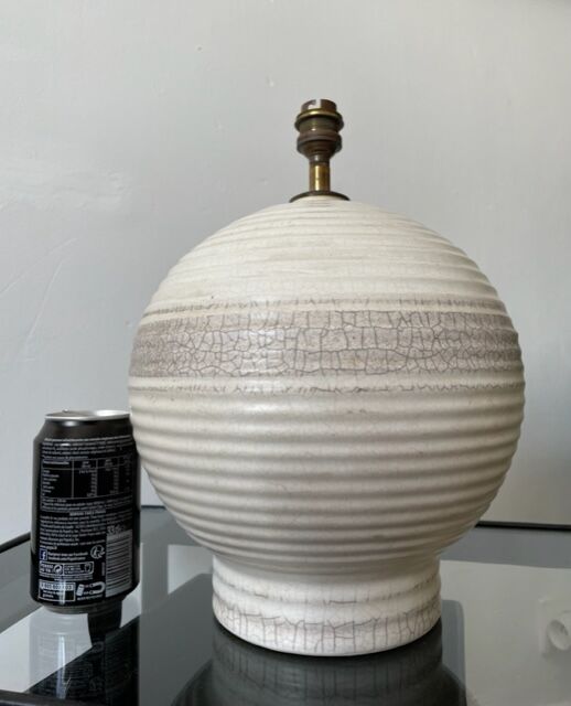 Art deco cracked ceramic lamp