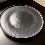 Black stoneware plate 22 cm