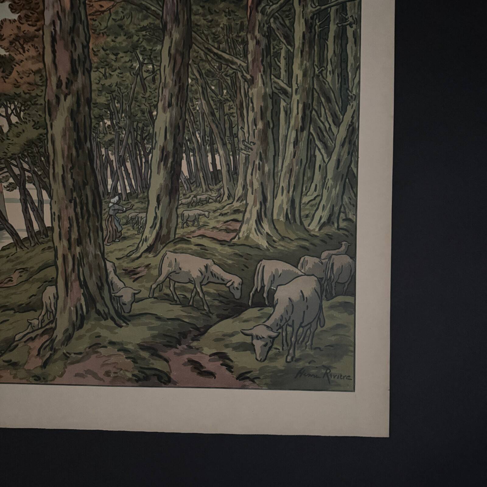 Lithograph by Henri Rivière Aspects of Nature - Summer Evening